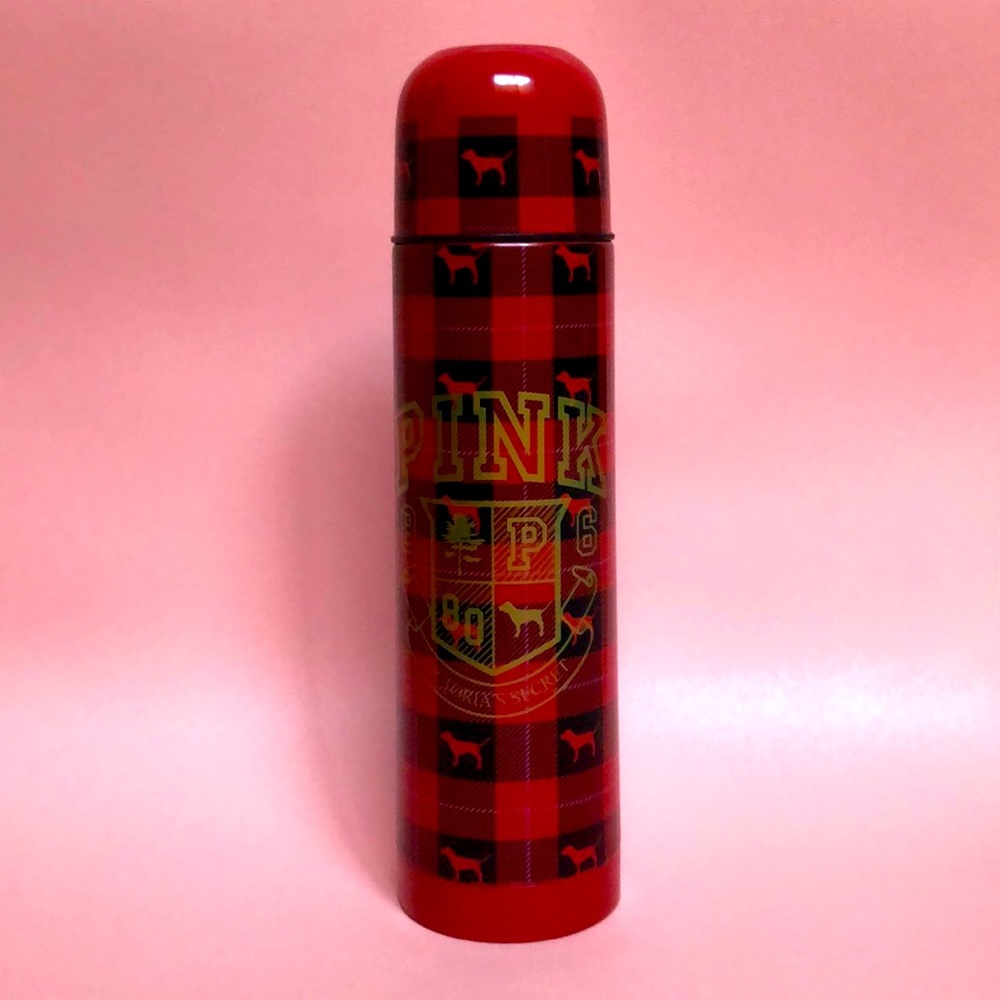 PINK Victoria’s Secret thermos bottle plaid